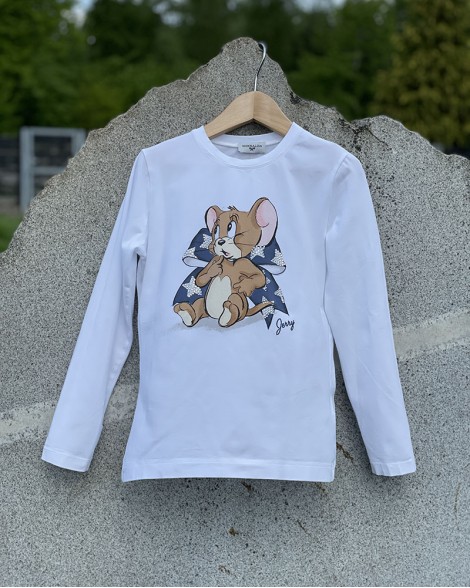 Triko dětské Monnalisa bílé s Jerrym
